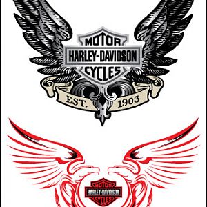 F46026 Harley Davidson Trend Tattoo Sheet